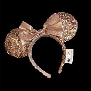 Minnie Mouse Ears in Rose Gold- EUC